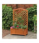 PLANTER3 - Kingfisher Rectangular Planter with Trellis - Image 2