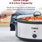T16040Y – Tower 6.5 L Slow Cooker Stainless Steel