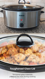 T16040Y – Tower 6.5 L Slow Cooker Stainless Steel - Image 2