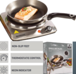 SDA1731 – Daewoo Essentials Single Hot Plate White - Image 2