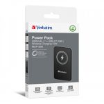 VERBATIM CHARGE N GO MAGNETIC WIRELESS POWER BANK 5000 BLACK - 32240