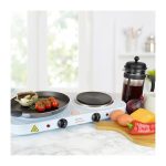 LLOYTRON TWIN HOTPLATE 2KW WHITE - E4202W - Image 2