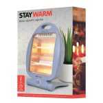 STAYWARM 800W 2-BAR QUARTZ HEATER - F2102G - STAYWARM 800W 2-BAR QUARTZ HEATER