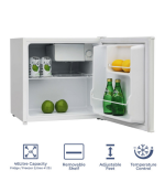 ADAMO BC-50C Table Top Fridge 46L with Ice Box & Lock | White - Image 2