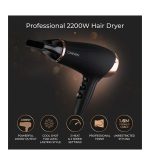 Carmen C80022COP Noir II 2200W Hair Dryer Black and Copper - Image 4