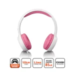 LENCO HP-010PK - Headphone for Kids with Stickers | Pink