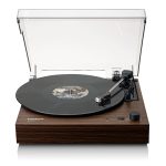 LENCO LS-15WD - Record Player with Bluetooth®, Two Built-in Speakers & AT3600L Cartridge - Wood