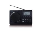 LENCO MPR-035BK-UK Compact Portable FM Radio with LCD Display - Black