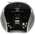 LENCO SCD-24 BLACK/SILVER - Portable Stereo FM Radio with CD player - Image 2