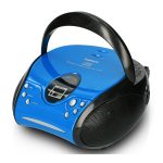 LENCO SCD-24 BLUE/BLACK - Portable Stereo FM Radio with CD player