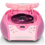 LENCO SCD-24 PINK - Portable Stereo FM Radio with CD player - Image 4