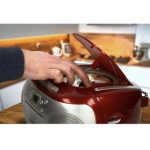 LENCO SCD-420RD - Portable FM Radio CD- Cassette Player | Red/Silver - Image 5
