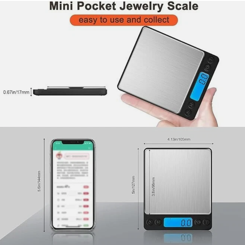 034922 MINI POCKET SIZE FOOD & MULTIPURPOSE SCALE 500G. – Electronix.ie