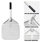 034939 - 12 INCH QSTOVES PIZZA PEEL STEEL - Image 3