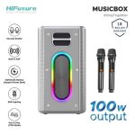 181398 -  HF MUSIC BOX 100W SPEAKER with 2 x MIC in silver - Image 7