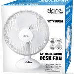 311036 - 12" OSCILLATING 3-SPEED DESK FAN WH