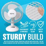 311036 - 12" OSCILLATING 3-SPEED DESK FAN WH - Image 3