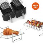 323744 - METAL AIR FRYER RACK WITH SKEWERS