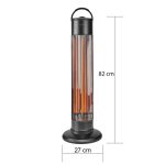 336005 - NEDIS 1.2KW STAND PATIO HEATER - Image 3