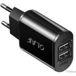 8017 - Dual Usb wall charger 3100mA EU PLUG black 32-8017