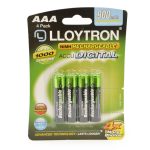 B015LL - LLOYTRON RECH. AAA BATT.900mAH 4PK