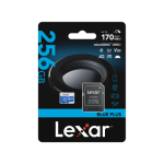 LEXAR 256GB Blue Plus microSDHC UHS I inc SD adapter 170MB/s