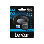 LEXAR 32GB Blue Plus microSDHC UHS I inc SD adapter 100MB/s