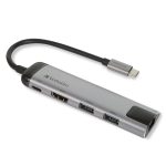 Verbatim 49141 notebook dock/port replicator USB 3.2 Gen 1 (3.1 Gen 1) Type-C Black, Silver