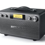 Muse Retro Bluetooth Speaker, NFC, VU Meter, 2 x 20W – Black
