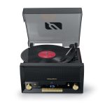 Muse Turntable Micro System, USB Port, 20W – Black - Image 2
