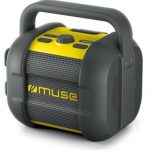 Muse Jobsite Radio With Bluetooth & 30 FM Presets,40W Output Power, Yellow.
