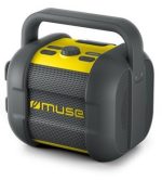 Muse Jobsite Radio With Bluetooth & 30 FM Presets,40W Output Power, Yellow.