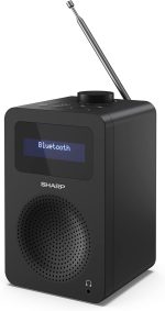 SHARP Tokyo mono DAB+ radio – Midnight Black (SDR-430B)
