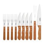 Tramontina Churrasco Light Jatoba 10 Pcs. Wooden Handle Cutlery & Carving Set - Image 2